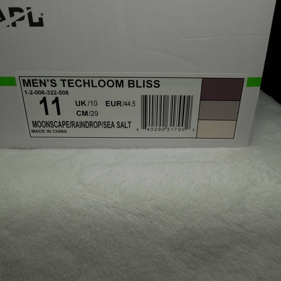 APL TechLoom Bliss – Moonscape/Raindrop/Sea Salt | Men’s 11 | Slip-On Trainer - Picture 15 of 15